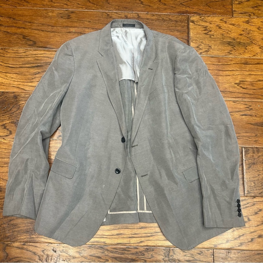 Armani Collezioni Classic linen‎ blend Gray Sport Coat